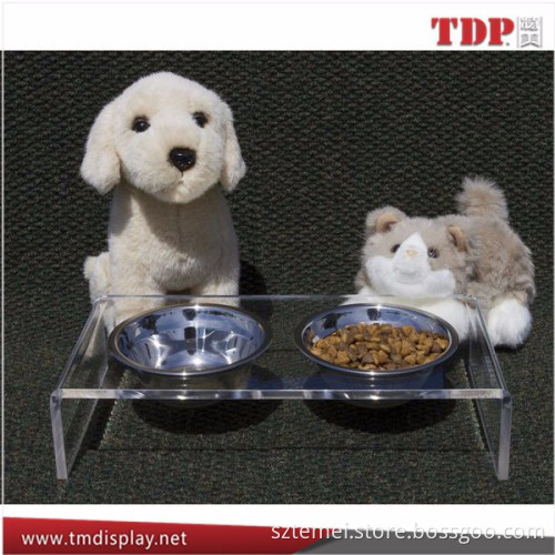 Double bowls Acrylic puppy dog bowl